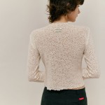 crochet knit top_ivory