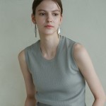 Summer Wool Sleeveless Knit _ Grey