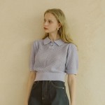 Organic Skashi Crop Collar Half Knit