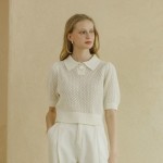 Organic Skashi Crop Collar Half Knit