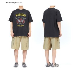 WASHED RIP STOP CARGO SHORT BEIGE(MG2DMMPA61A)