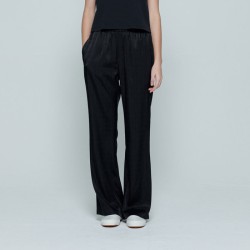 elasticated bootcut trousers