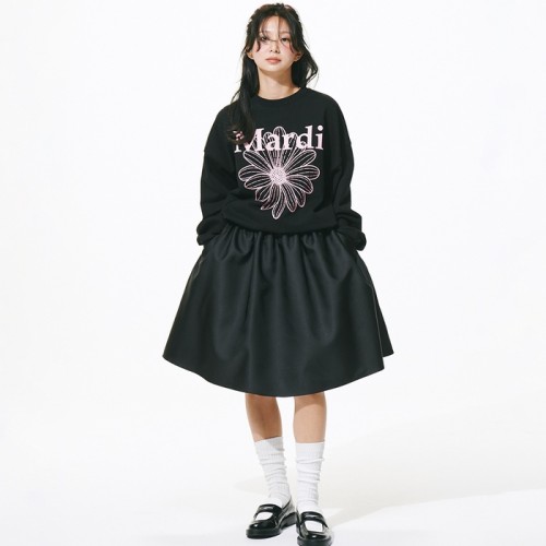 SWEATSHIRT FLOWERMARDI_BLACK PINK