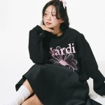 SWEATSHIRT FLOWERMARDI_BLACK PINK