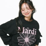 SWEATSHIRT FLOWERMARDI_BLACK PINK