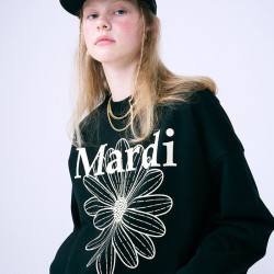 SWEATSHIRT FLOWERMARDI_BLACK CREAM