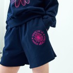 SWEAT SHORTS MARCHE EMBLEM NEEDLEWORK_NAVY VIOLET