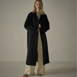 Cashmere Balmacan coat_black