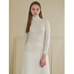 Logo Embo Turtleneck T IVORY