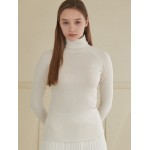 Logo Embo Turtleneck T IVORY