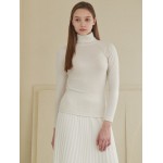 Logo Embo Turtleneck T IVORY