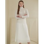 Logo Embo Turtleneck T IVORY