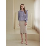 [Coett] Wide Scarf Blouse Lilac