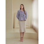 [Coett] Wide Scarf Blouse Lilac