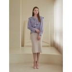 [Coett] Wide Scarf Blouse Lilac