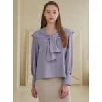 [Coett] Wide Scarf Blouse Lilac