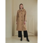 [Coett] Pleats Collar Trench Coat BEIGE