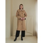 [Coett] Pleats Collar Trench Coat BEIGE