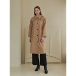 [Coett] Pleats Collar Trench Coat BEIGE