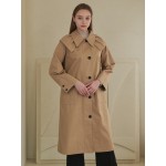 [Coett] Pleats Collar Trench Coat BEIGE