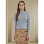 [Coett] Logo Half-Turtleneck T SKY BLUE