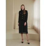 [Coett] Wool Button Tweed Jacket BLACK S