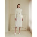 [Coett] Wool Button Tweed Jacket IVORY M