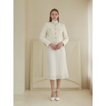 [Coett] Wool Button Tweed Jacket IVORY M