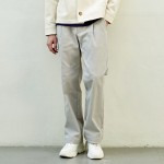 ﻿Twill span one-tuck wide pants CXS23SWPT292 GRY M