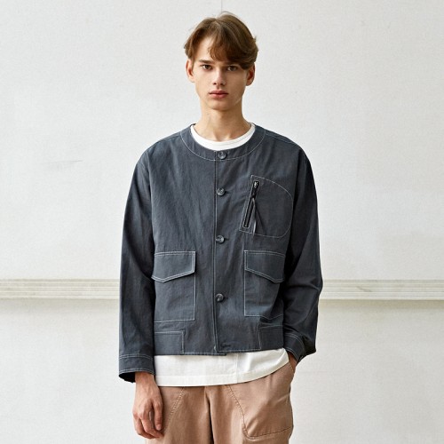 Unique Preppy line Jacket CXS23FWJK870 GRY L