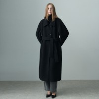 BELTED SHEARING LONG COAT