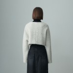 ALPACA BLENDED CROPPED JACKET