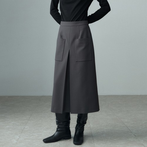 FRONT POCKET LONG SKIRT