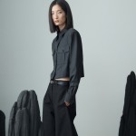 CARGO POCKET CROPPED SHIRT BLACK