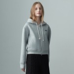 BASIC LOGO ZIP UP HOODIE MELANGE GRAY