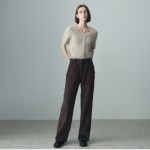 CORDUROY WIDE PANTS COCOA