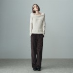 CORDUROY WIDE PANTS COCOA