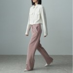 CORDUROY WIDE PANTS INDI PINK