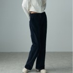 CORDUROY WIDE PANTS MIDNIGHT NAVY