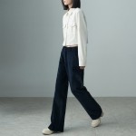 CORDUROY WIDE PANTS MIDNIGHT NAVY