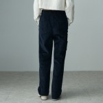 CORDUROY WIDE PANTS MIDNIGHT NAVY