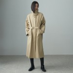 HIDDEN BOTTON BELTED TRENCH COAT 