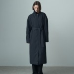 LAPEL NECK BELTED PUFFER COAT