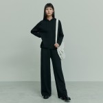 2COLORS WIDE LEG KNIT TROUSERS 