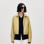 ZIPPED WORK BOMBER JACKET BISQUE YELLOW