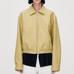 ZIPPED WORK BOMBER JACKET BISQUE YELLOW