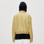 ZIPPED WORK BOMBER JACKET BISQUE YELLOW