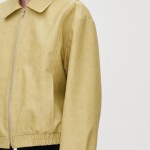 ZIPPED WORK BOMBER JACKET BISQUE YELLOW