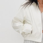 ZIPPED WORK BOMBER JACKET CREAM