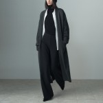 ANGORA LONG CARDIGAN DARK GRAY